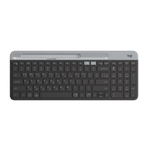 로지텍 K580 Slim Multi 블루투스 키보드, 로지텍 K580 블랙  커스텀 키보드 백