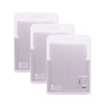 인디 5포켓 파티션 도큐멘트 파일 세로형, 회색, 3개