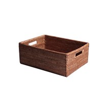 라탄 핸들 직사각 바구니 소 37 x 26 x 11 cm, 1개