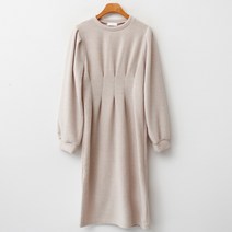 엔비룩 니트지핀턱 원피스