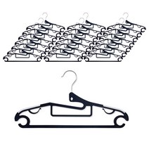 리빙해피 모니카 논슬립 옷걸이, 블랙 + 화이트, 95개입