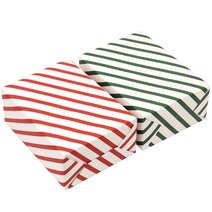 크리스마스 포장지 스트라이프패턴 레드 6p + 그린 6p 세트, 혼합 색상, 1세트
