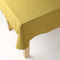 이즈미 린넨 테이블커버, 머스타드, 6~8인(130 x 230cm)