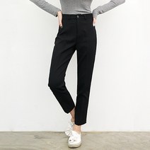 잘빠진 여성용 위드 베이직 세미 슬랙스