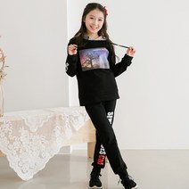 잭키드 여아용 오로라 후드 CRP 상하 바지 세트