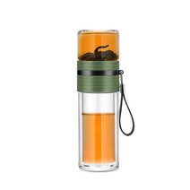 사마글라스 내열유리 티 텀블러 C001, 카키, 238ml