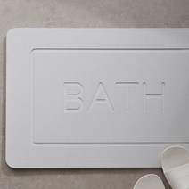 데코뷰 BATH 규조토 발매트, 라이트그레이