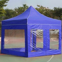 런웨이브 캐노피 방수 천막 풀세트 B형 끈타입 3 x 2 m, 블루, 1세트