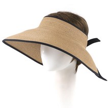 아이엠캡 밀짚 리본 선바이저