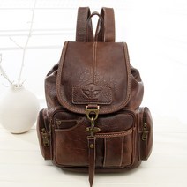 BAGnBAGs 여성용 트레디셔널 가죽 백팩 BP-2020