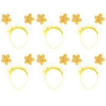 리빙다 스프링별머리띠, 옐로우, 6개