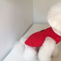 매그독 강아지 에이스 민소매 티, 레드
