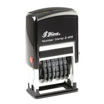 샤이니 S-409 넘버링 스탬프 6단 4mm 무지 잉크없는 패드 케이스랜덤, 혼합색상