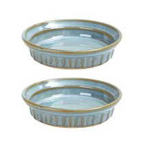 디오컴퍼니 핸드메이드 도자기 원형 앞접시 2p, 민트