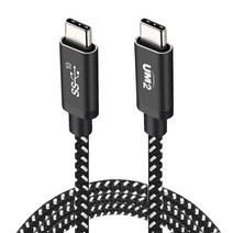 유엠투 C to C 고속충전케이블 1.2m CPD100W, 블랙, 1개