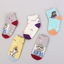 아동용 겨울왕국2 아렌델 양말 5족