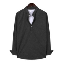 네스파 남성용 스테치 헨리넥 긴팔 셔츠 SN_0050