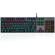 HP 게이밍 기계식 유선 키보드, GK400F, 혼합색상(청축), 일반형