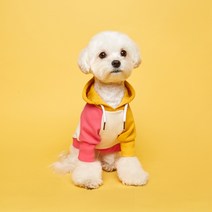 플로트 콤비후드 강아지옷, 옐로우핫핑크
