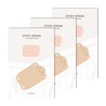 대시앤도트 스티키 드림 점착메모지, 블랭킷독, 3개