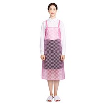 웰프런 반투명 우레탄 유니도트 방수 앞치마 중, 핑크, 1개