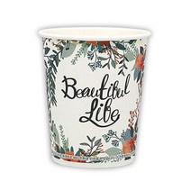 모담팩 플라워 친환경 종이컵 330ml, 1개