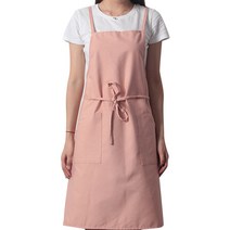 블럭마트 민소매 패브릭 베이킹 앞치마, 핑크, 1개