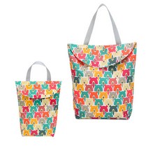 엠케이 다용도 휴대용 약파우치 수건 기저귀가방 2종 세트, 곰