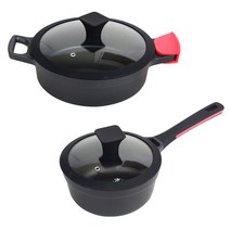 레벤쿠첸 통2중 인덕션 주물냄비 세트 2p, 혼합색상, 편수냄비 18cm + 전골냄비 24cm