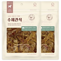 굿데이 강아지 수제간식 250g, 돼지귀 슬라이스, 2개