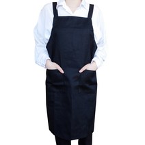 쉬라즈 H형 어깨 원피스 앞치마, 블랙, 1개