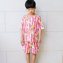 스폰지밥 아동용 스트라이프 실내복 상하세트