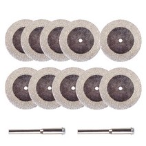 OON 원형 다이아 절단석 30mm x 10p + 척 2p 세트, 1세트