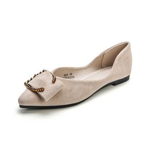 마켓A 스틸레토 벨벳 웨이브 플랫 로퍼