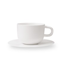 보울보울 볼볼 홈파티 커피잔 350ml + 소서 세트, 밀크화이트, 1세트