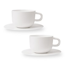 보울보울 볼볼 홈파티 커피잔 350ml + 소서 세트, 밀크화이트, 2세트