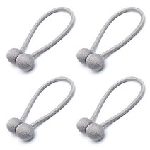 아리코 마그네틱 커튼고정 스트랩볼, 실버, 4개