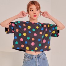 반에이크 오 여성용 모두스마일 반팔티셔츠