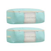 마켓피오 옥스포드 파스텔 이불정리함 소형, 민트, 2개