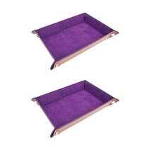 앤티스 직사각 벨벳 보관함, 퍼플, 2개