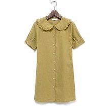 반에이크 오 다찌 프릴 반팔 원피스