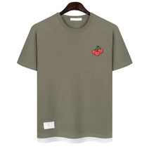 네스파 체리 앞뒤 레이어드 반팔 티셔츠 SRC_0117