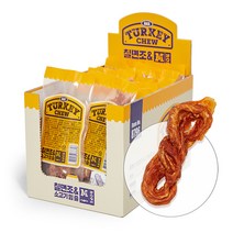 헥스 터키츄 반려동물 힘줄 로프 간식 M, 칠면조 + 소고기 혼합맛, 10개