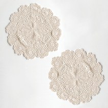 케이트가든 도일리 뜨개 테이블 매트 2p, 38 x 38 cm