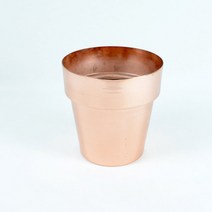 데코코마니 철제 인테리어 원형 메탈화분, 로즈골드