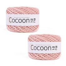 마마니트 코튼 코쿤 뜨개실 2p, 818 피치베이지