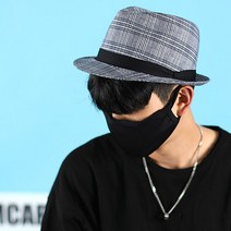 아이엠캡 캄 체크 숏챙 페도라