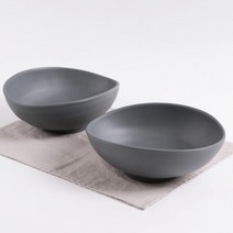 칠린 멜라민웨어 오발볼 특대, 다크그레이, 2개