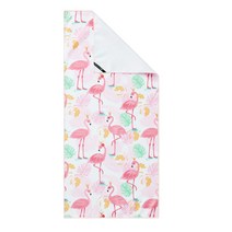 비치붐 울트라 데일리 여행 세면 타월 90 x 40 cm, 플라밍고, 1개