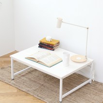 블루밍홈 심플 좌식책상 80 x 60 cm, 아이보리